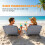 Outsunny Esterillas de Playa Gris 134 x 48 x 43 cm 4