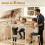 Homcom Muebles de Bar Marrón 110 x 50 x 89.5 cm 4