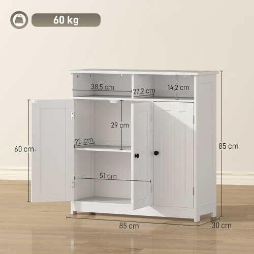 Homcom Mueble de Baño Blanco 85 x 30 x 85 cm 2