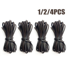 Pletená šňůra z hovězí kůže, tmavě hnědá, 3 mm, 1,5/4 yardu