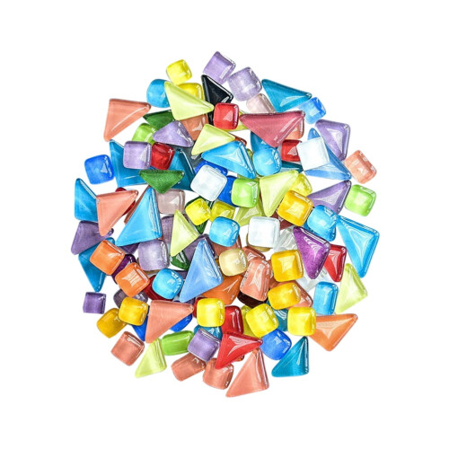 Mosaikglasstücke, Kristall-Bastelfragmente, 1 Beutel