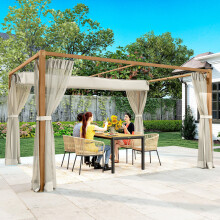 Pérgola de Jardín Marrón 397 x 297 x 225 cm