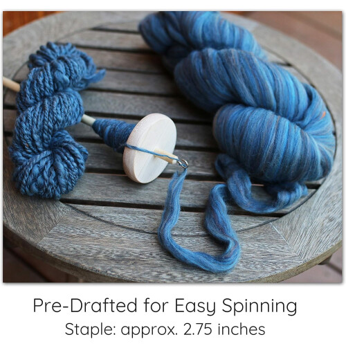 Merino Blyant Roving - Blød, præ-draftet spindefiber 2