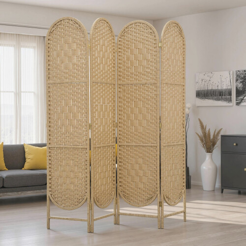 Homcom Biombo Marrón 160 x 1.8 x 170 cm 1