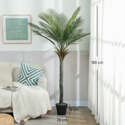 Homcom Palmera Artificial Verde 80 x 60 x 180 cm 2