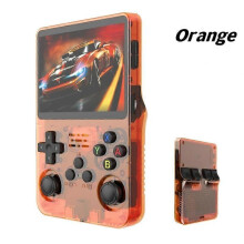 (Orange 128G) R36S Retro Handheld Video Game Console Linux System 3.5 Inch IPS Display R35s Plus Portable Pocket Vid