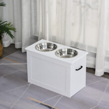 Comedero para Perro Blanco 60 x 30 x 41 cm