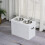 PawHut Comedero para Perro Blanco 60 x 30 x 41 cm 1