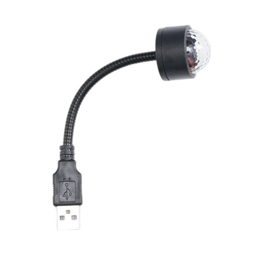 Mini LED-diskokulelys med lydaktivering og automatisk