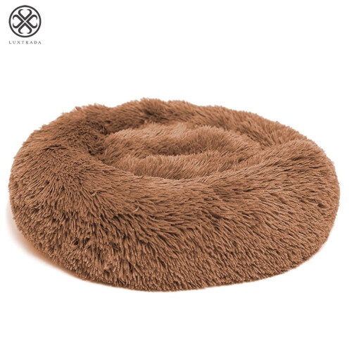 Luxtrada Shag Fur Donut Κρεβάτι κατοικίδιων για μικρά έως μεσαία σκυλιά 2