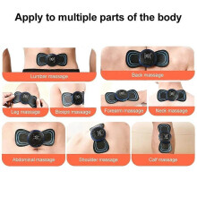 (C564-remote control) EMS Neck Massager Mini Cervical Back Muscle Pain Reliever Patch Massageador Stimulator Mat Portable