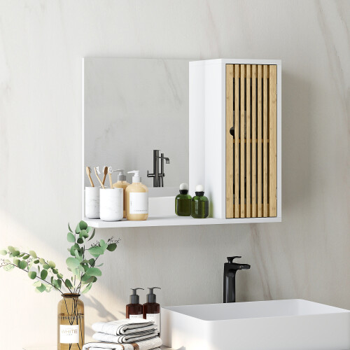 Homcom Espejo de Baño Blanco 60 x 14 x 50 cm 1