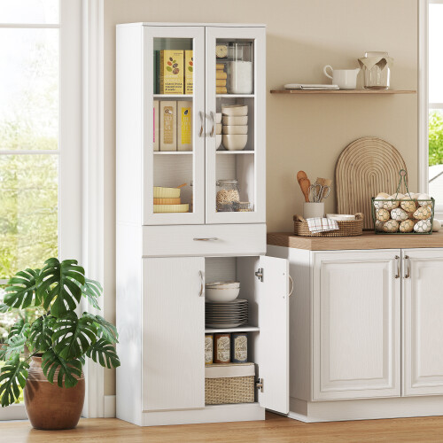 Homcom Alacena de Cocina Blanco 60 x 35 x 180 cm 1