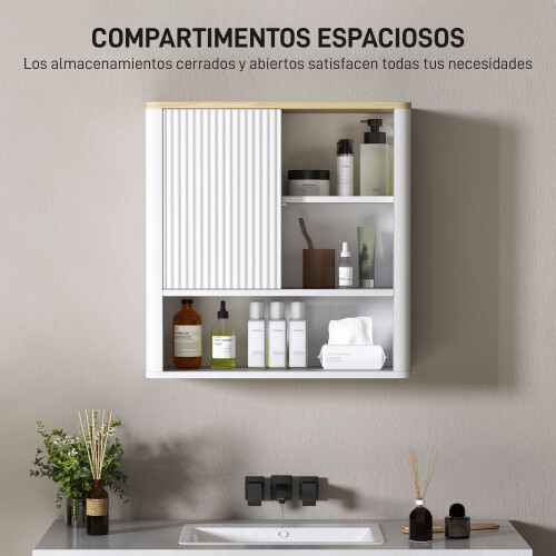 Homcom Armario de Pared Blanco 60 x 20 x 62 cm
