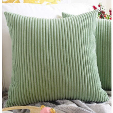 Saliegroene chenille kussenhoezen 18x18 inch, set van 2