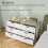 Homcom Cómoda Blanco 120 x 38 x 71 cm 4
