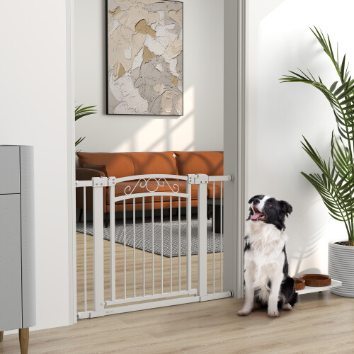PawHut Barrera de Seguridad Blanco 104 x 4 x 77 cm 1