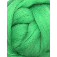 Green Merino Wool Top Roving 100% Australian 1 lb