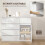 Homcom Aparador Blanco 100 x 40 x 80 cm 6