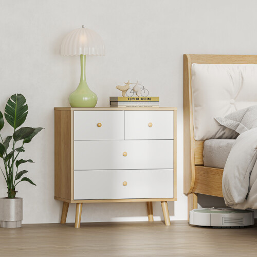 Homcom Cómoda para Dormitorio Marrón 60 x 35 x 65 cm 1