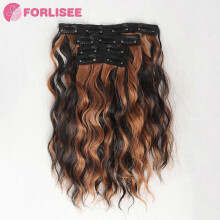 (2H30 12inches) Body Wave Synthetic Hair Extensions for Women Girls Double Weft Multi-Document Clip in Hair Extension