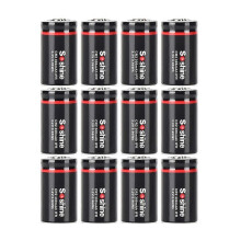 (12pc battery) Soshine CR2 LiFePo4 Rechargeable Battery and 3.2V LiFePo4 Battery Charger 300mAh 15266 2000 Time U