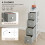 Homcom Cómoda de Tela Gris 20 x 43 x 81.5 cm 5