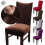Luxtrada fluwelen stretch eetkamerstoelhoezen (4 stuks) 5