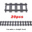 (Straight 20PCS) MOC City Train Rail Crossing Tracks Set Stud Gap Triple Switch Bricks Building Blocks Technical According 1