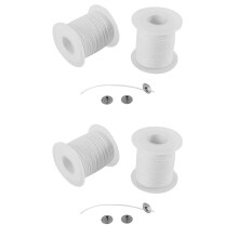 Kit per la creazione di candele fai da te: rotoli di stoppino in cotone e linguette di supporto.