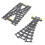 (Straight 20PCS) MOC City Train Rail Crossing Tracks Set Stud Gap Triple Switch Bricks Building Blocks Technical According 2