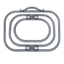 (Straight 10PCS) MOC City Train Rail Crossing Tracks Set Stud Gap Triple Switch Bricks Building Blocks Technical According