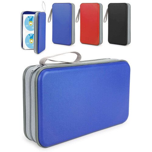 Luxtrada CD holder hard plastic 96-disc blue