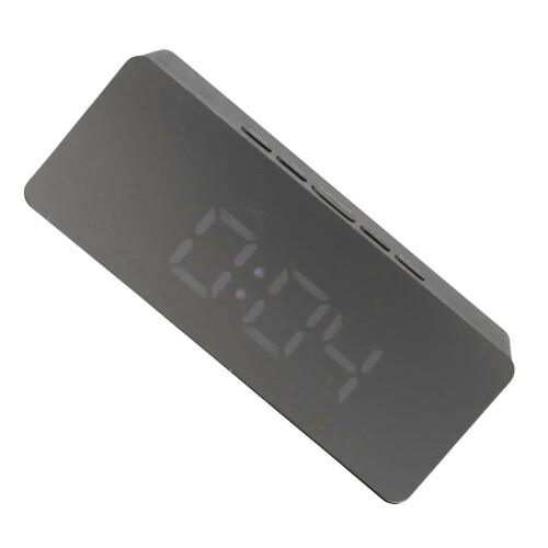 LED Digital Alarm Clock with USB and Snooze Function Black 1
