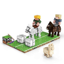 (9941) Magnetic Building Blocks with Mini Animal Figures - STEM Educational Toys for Kids