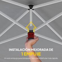 Carpa Plegable Gris 595 x 300 x 275 cm