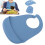 Adult silicone bib waterproof soft comfortable blue 1
