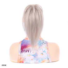 (4503 12inches) Zolin High Ponytail Waterfall Straight Hair Claw Clip On Synthetic Hair Extension For Short Hair Realistis