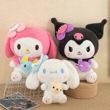 (My Melody Height 40cm) Sanrio Kuromi Plush Dolls 40/50cm kawaii My Melody Cinnamoroll Soft Stuffed Animals Anime Figure Pillow Tea