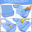 Adult silicone bib waterproof soft comfortable blue 2