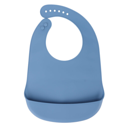 Adult silicone bib waterproof soft comfortable blue 2