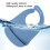 Adult silicone bib waterproof soft comfortable blue 4