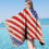 Toalha de praia com a bandeira americana em microfibra 30x60 polegadas 1
