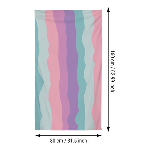 Telo mare extra large, morbido, multicolore, 79x160 cm 2