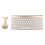 Conjunto de teclado e mouse sem fio com revestimento UV dourado 5