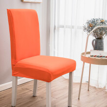 Set effen, elastische stoelhoezen voor eetkamerstoelen met