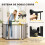 PawHut Barrera para Perro Negro 202.5 x 2 x 76 cm 4