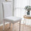 Solid Color Stretch Chair Covers Set for Dining Chairs with 1