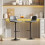 Homcom Taburetes de Bar Negro 40.5 x 44 x 104 cm 2