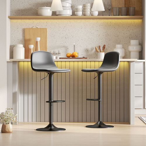 Homcom Taburetes de Bar Negro 40.5 x 44 x 104 cm 1